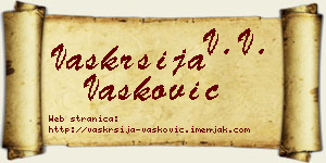 Vaskrsija Vasković vizit kartica